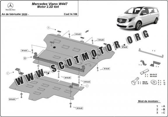 Scut motor metalic Mercedes Viano W447 - 2.2D 4x4